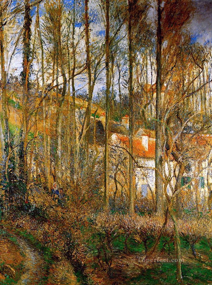 the cote des boeurs at l hermitage near pontoise 1877 Camille Pissarro scenery Oil Paintings